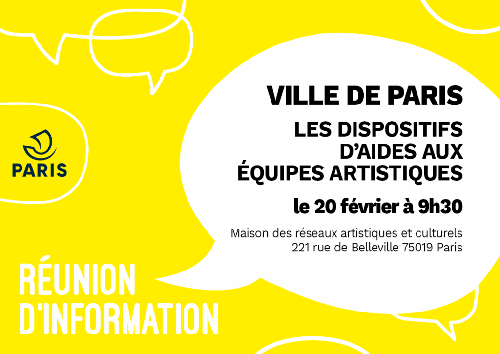 Réunion d&rsquo;information : Dispositifs de la ville de Paris