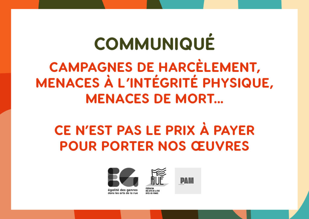 Communiqué / Ce n’est pas le prix à payer pour porter nos œuvres